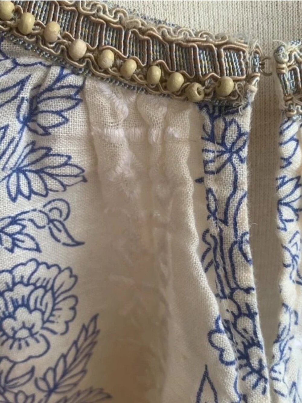 Free People boho embroidered tie-front gauze cami Size 2 / Small - Picture 4 of 7